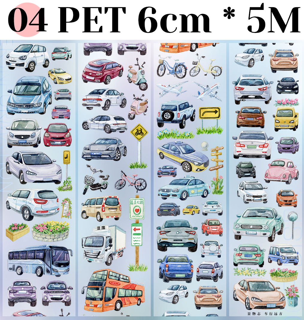 【ZERO】Transport/Vehicle/Highway/Street Landscaping Tape(13 Styles)(Whole Roll Tape)