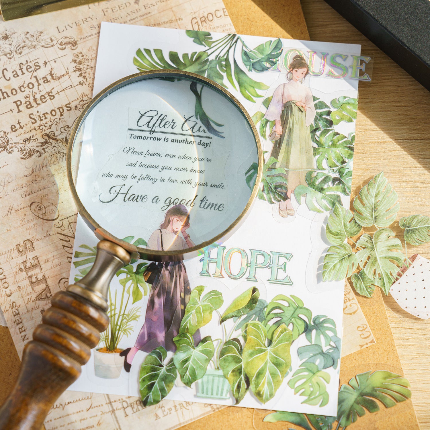  Special watercolor stickers for scrapbooks and journals