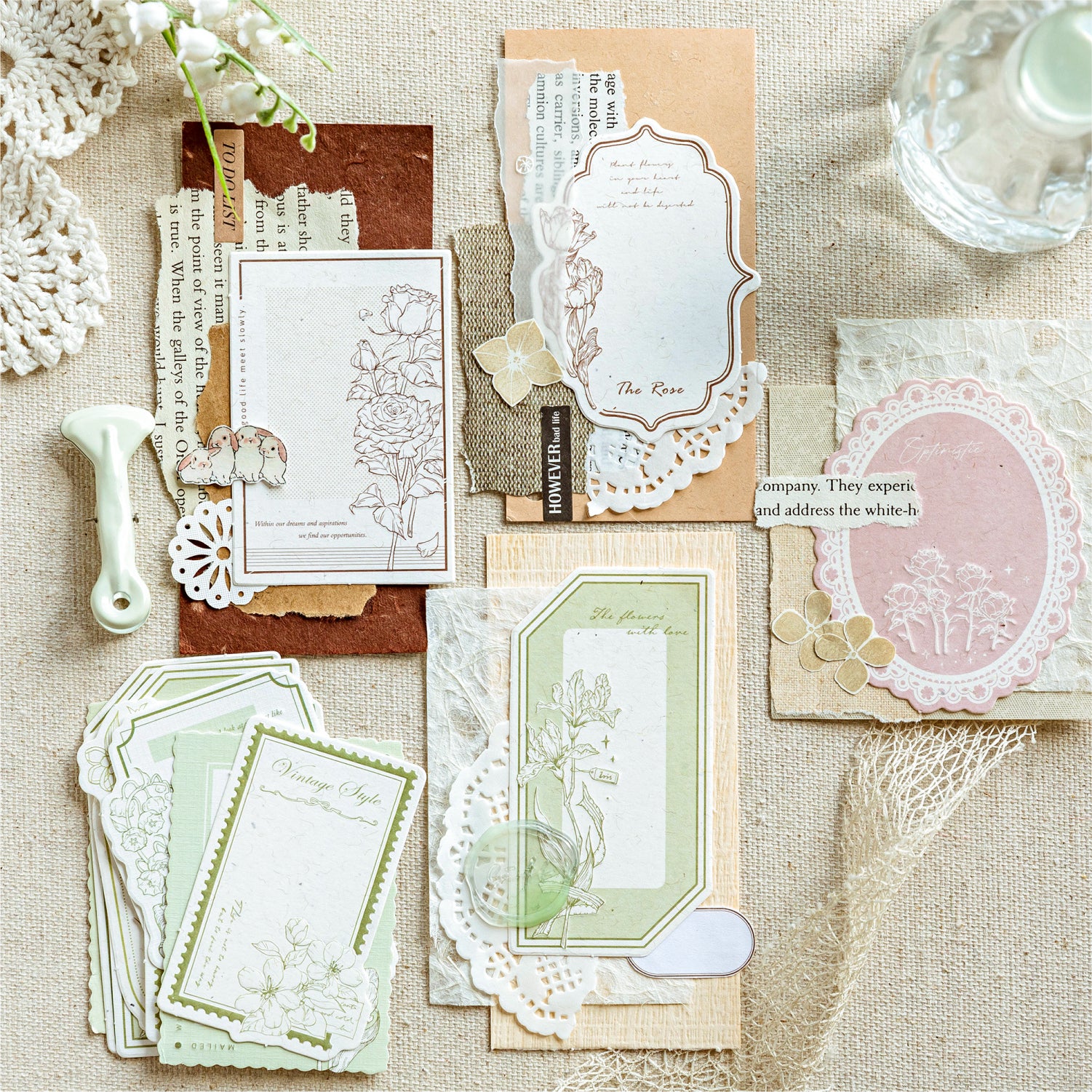 Blooming Bouquet Series Embossed Note Paper