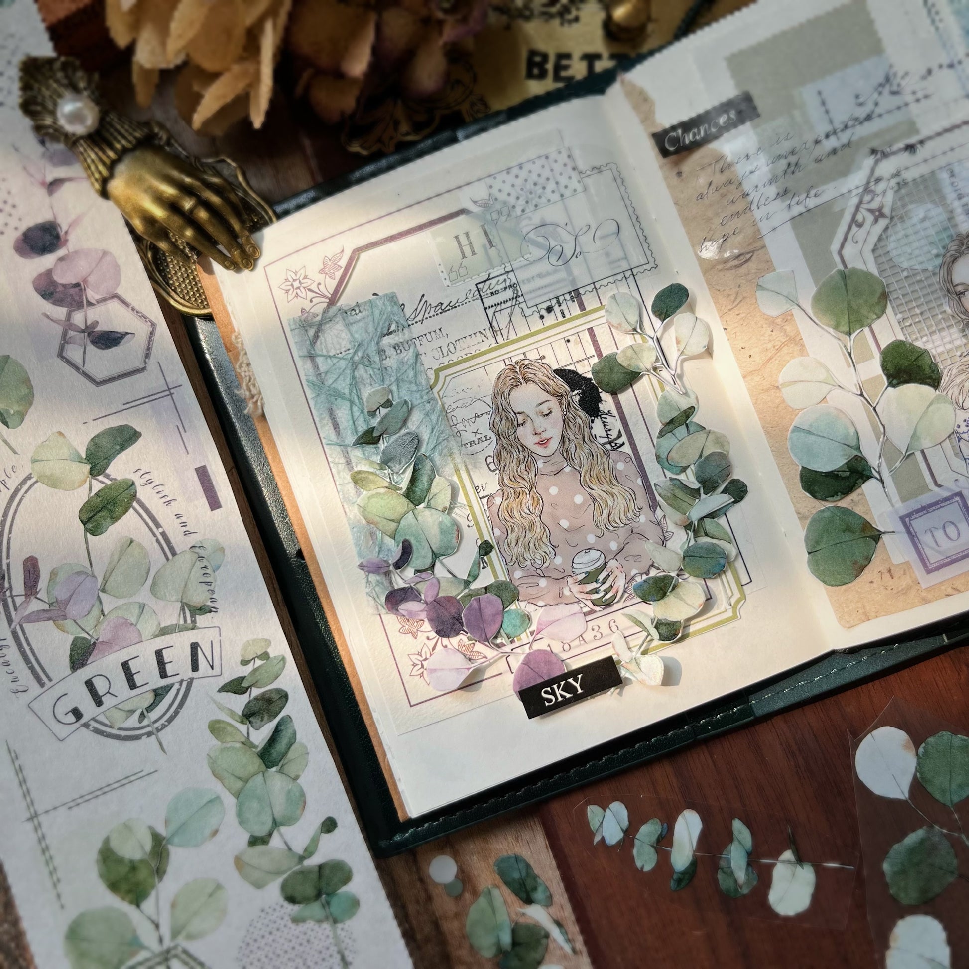 Eucalyptus Washi Tape | Eucalyptus PET Tape | Beautiful washi tape For bujo & scrapbooking