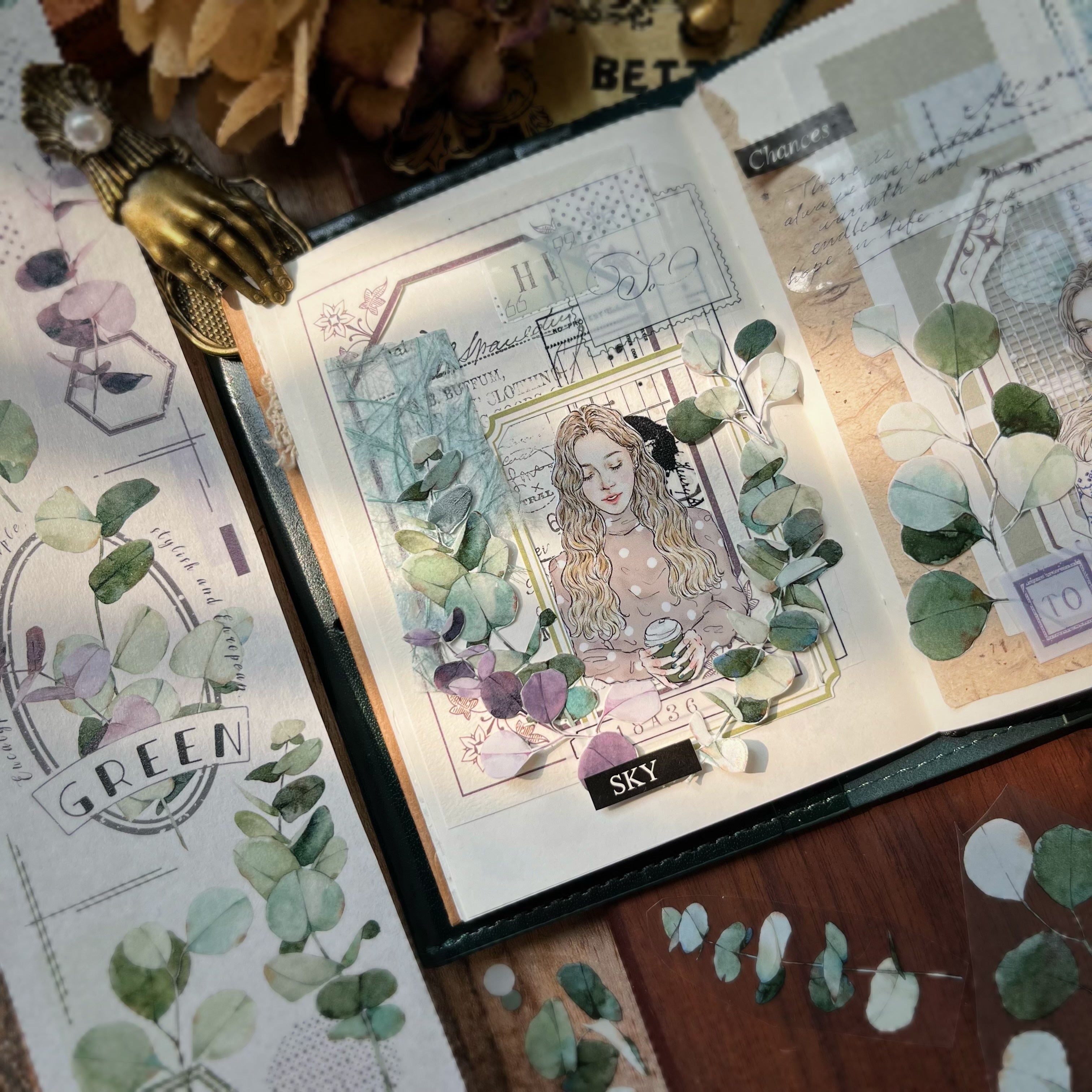 Eucalyptus Washi Tape | Eucalyptus PET Tape | Beautiful washi tape For bujo & scrapbooking