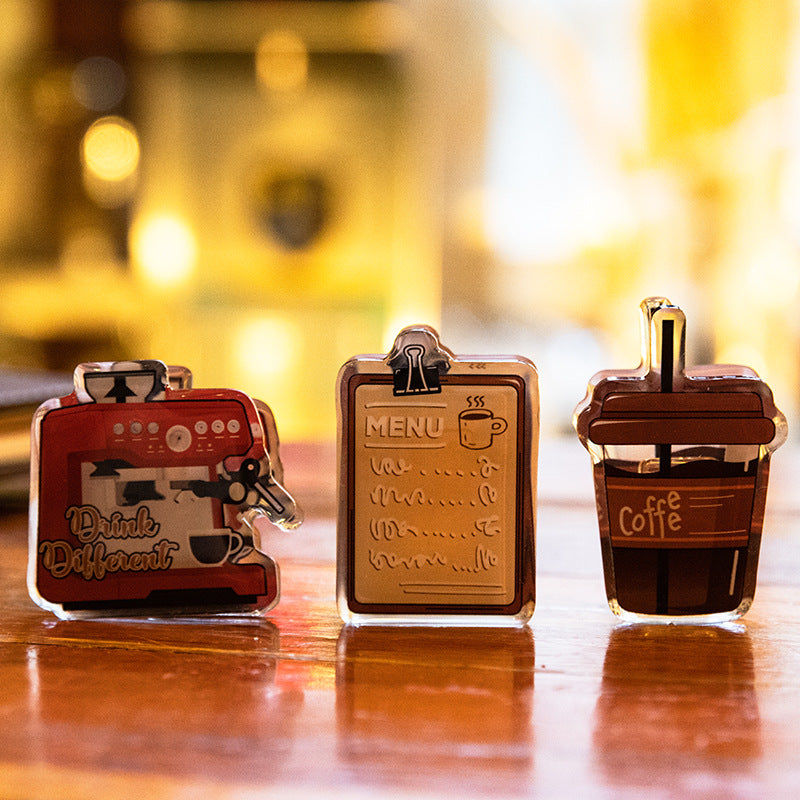 Coffee Nostalgia Series Acrylic Clip