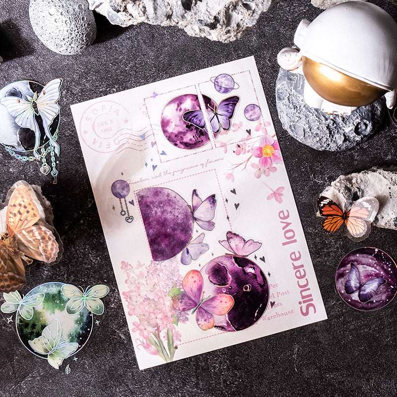 Legend of Stars and Moon Scrapbook Junk Journal PET Tape Sticker