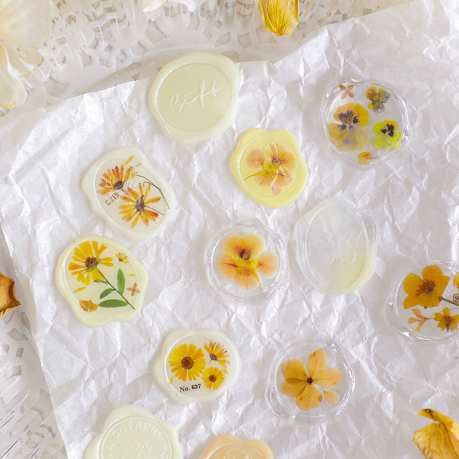 Flower Wax Seal Stickers