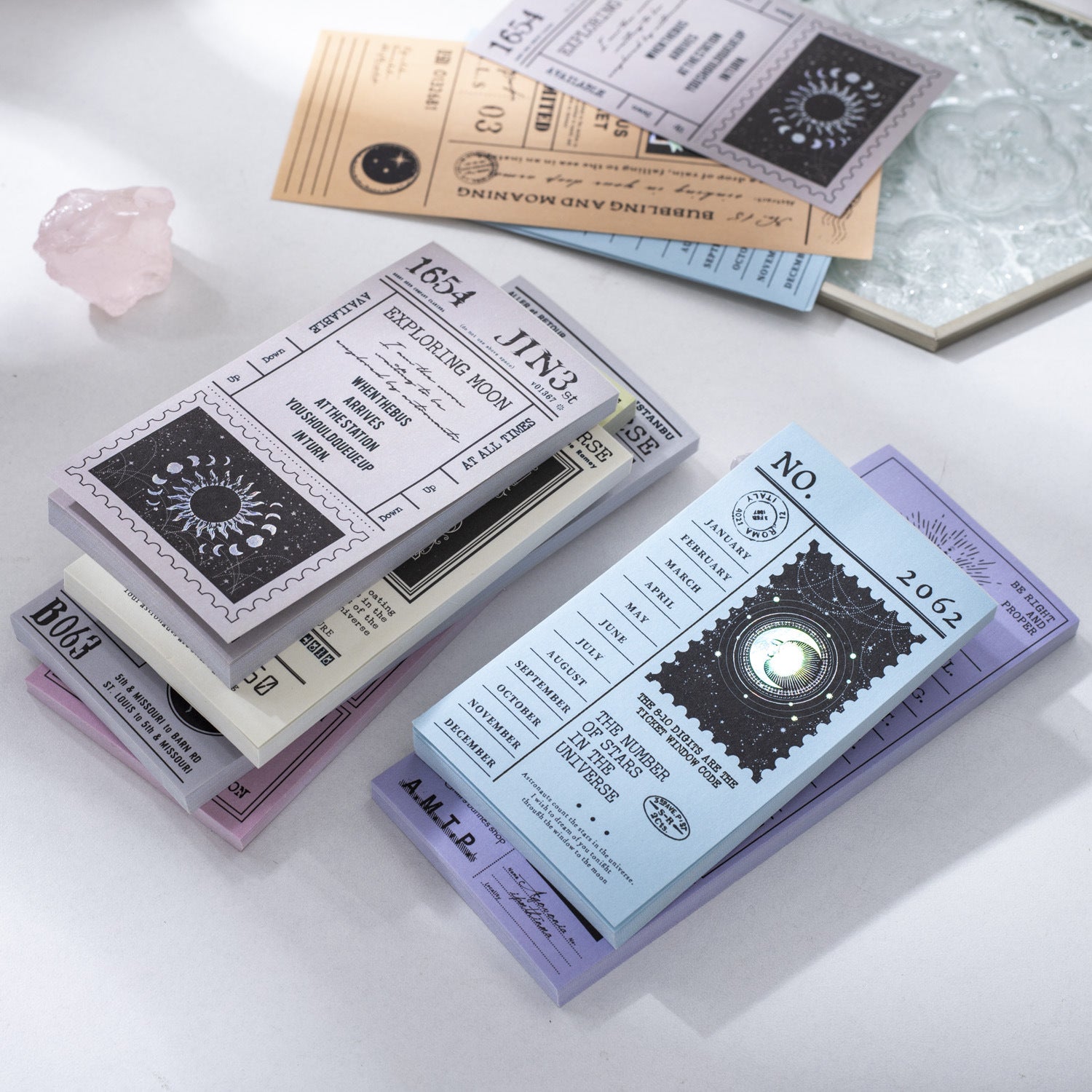 Stray Moon Laser Ticket For Scrapbooking / bujo / Card Making