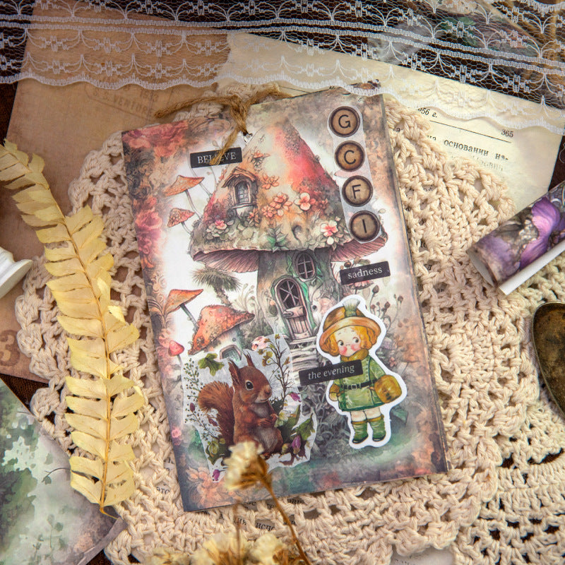Forest Travel Notes Scrapbooking Paper Book