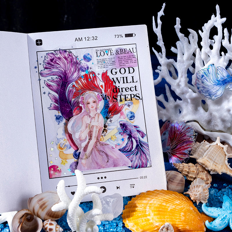 Goldfish Scrapbook Junk Journal Tape Sticker