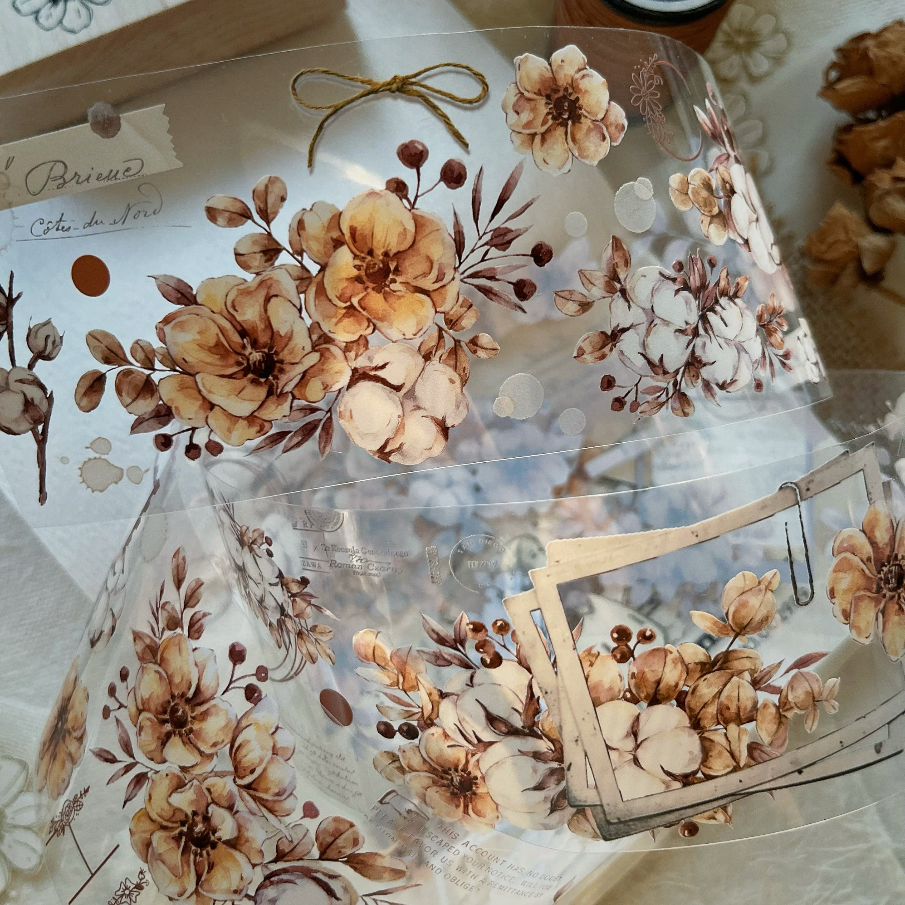 Cotton PET Tape For Scrapbooking/bujo