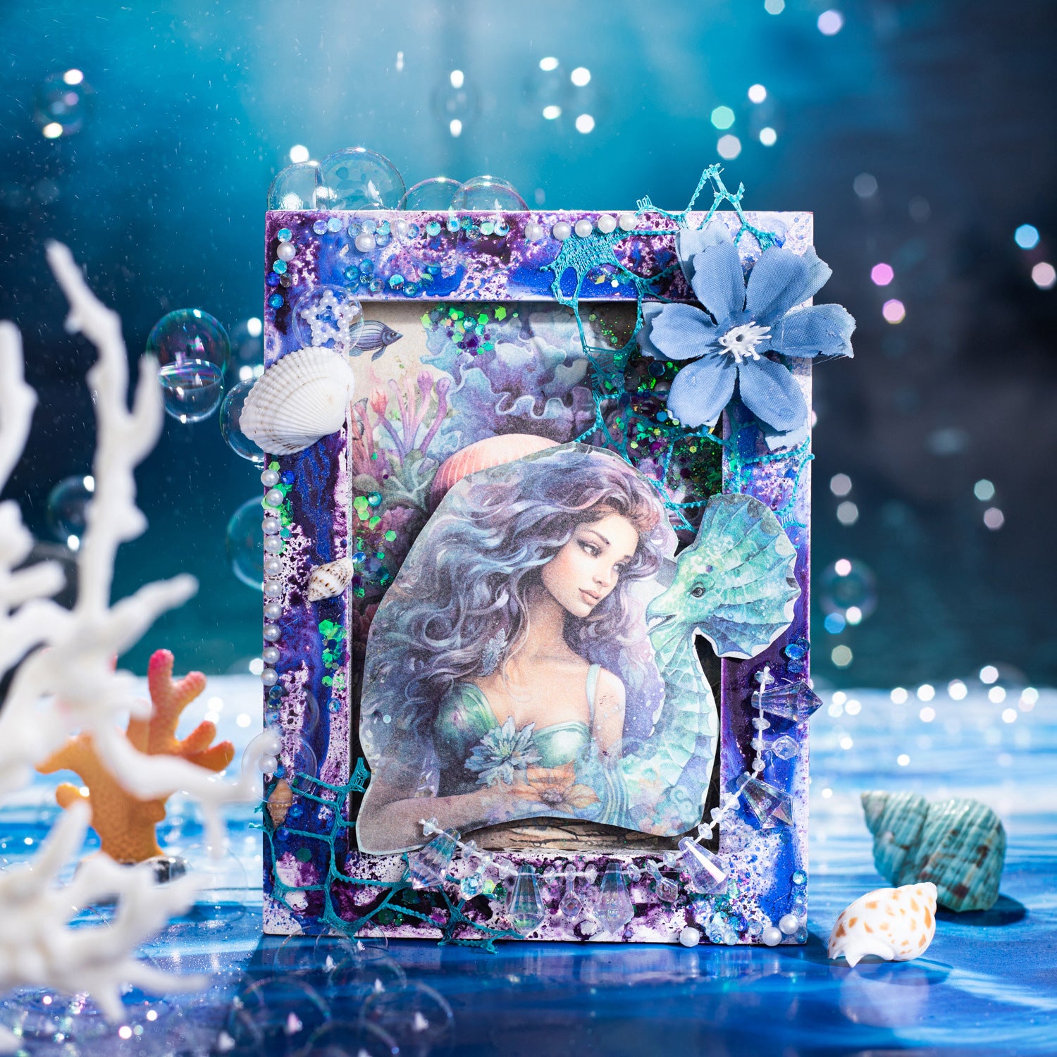 Underwater Mermaid Scrapbooking Paper