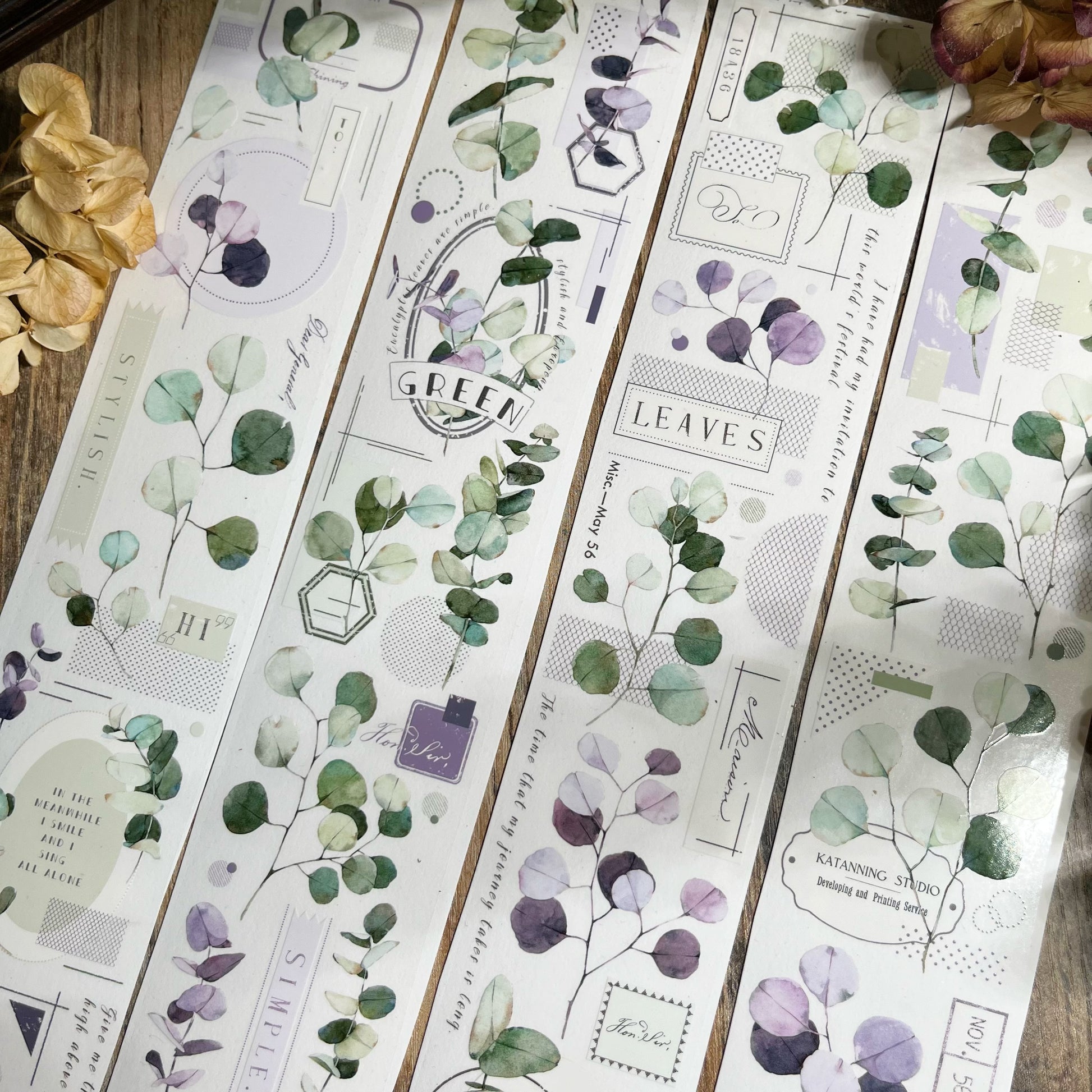 Eucalyptus Washi Tape | Eucalyptus PET Tape | Beautiful washi tape For bujo & scrapbooking