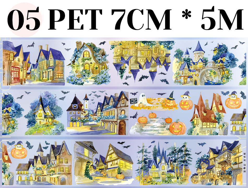 【ZERO】Christmas/Holiday/Halloween Landscaping Tape (8 Styles)(Whole Roll Tape)