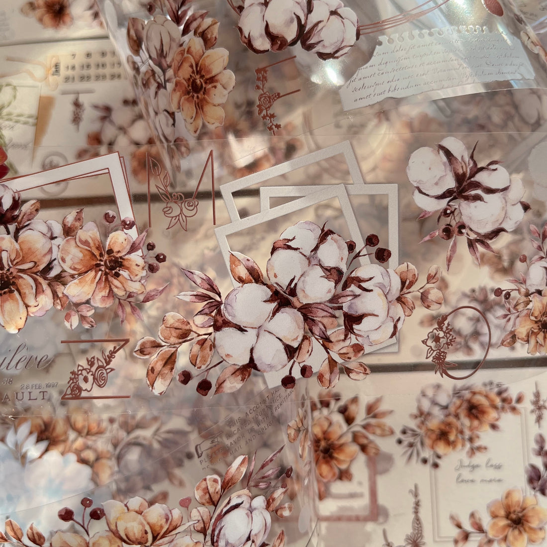 Cotton PET Tape For Scrapbooking/bujo