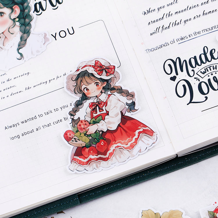 Strawberry Girl Sticker