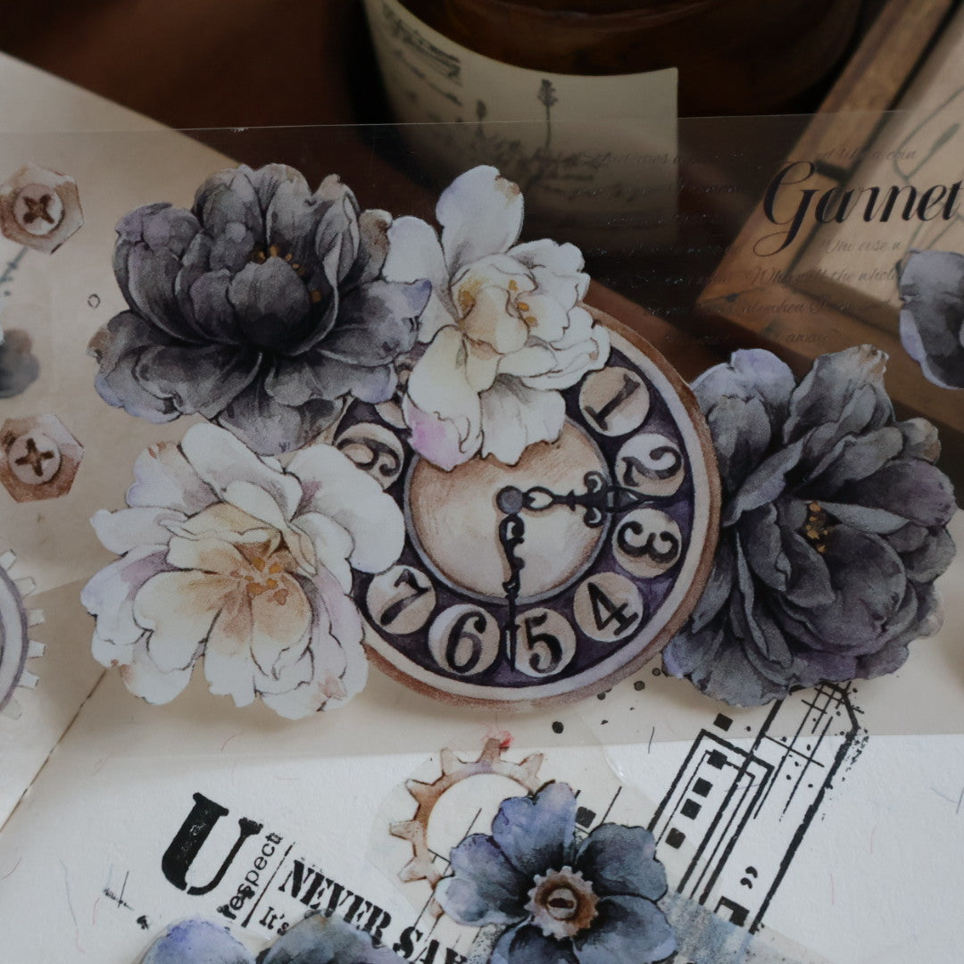 Black and White Flowers Tape (5.5cm*120cm)