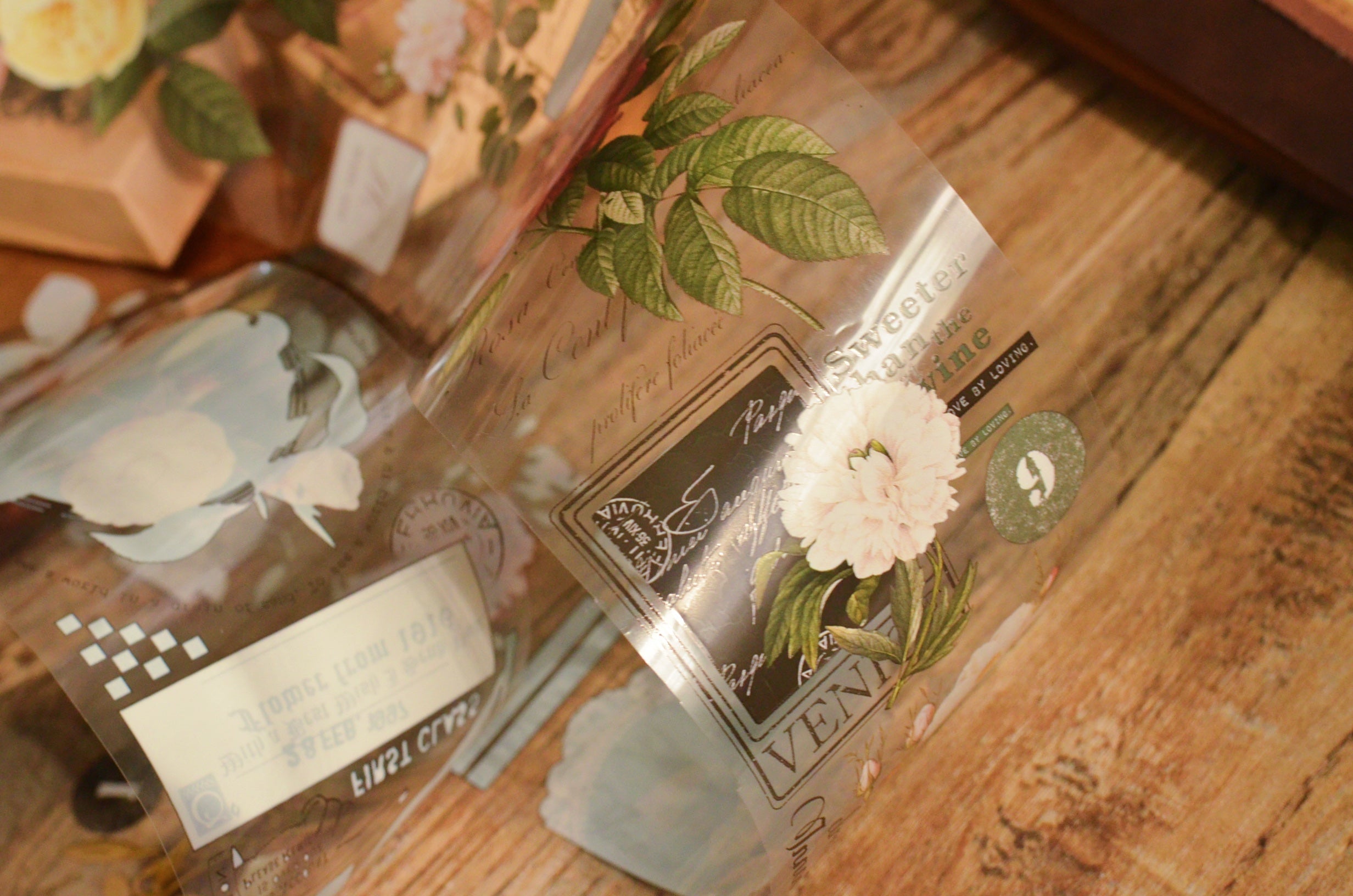 Scrapbooking Vintage Floral Pattern PET Washi Tape