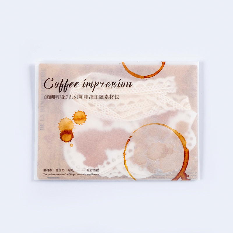 Coffee Impression Scrapbooking Paper & Sticker