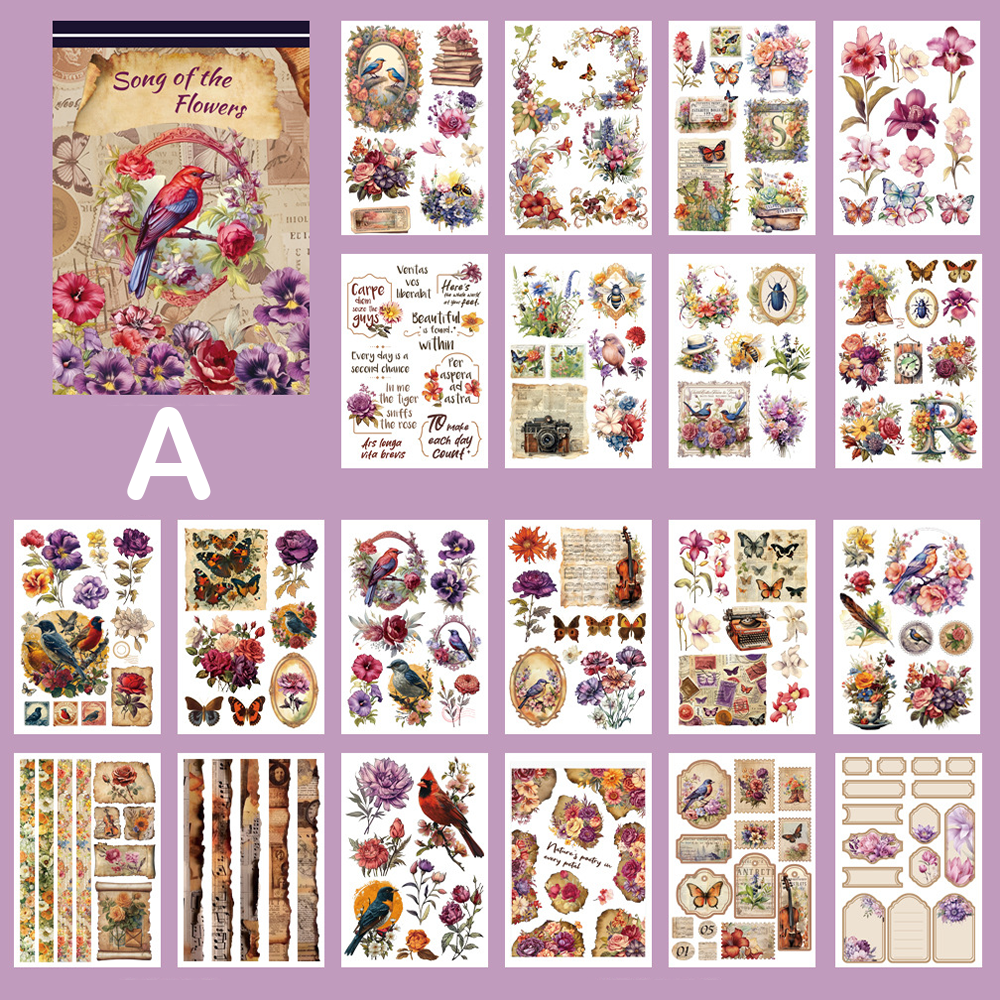 Vintage Scrapbooking Journaling Sticker Book Vol.5