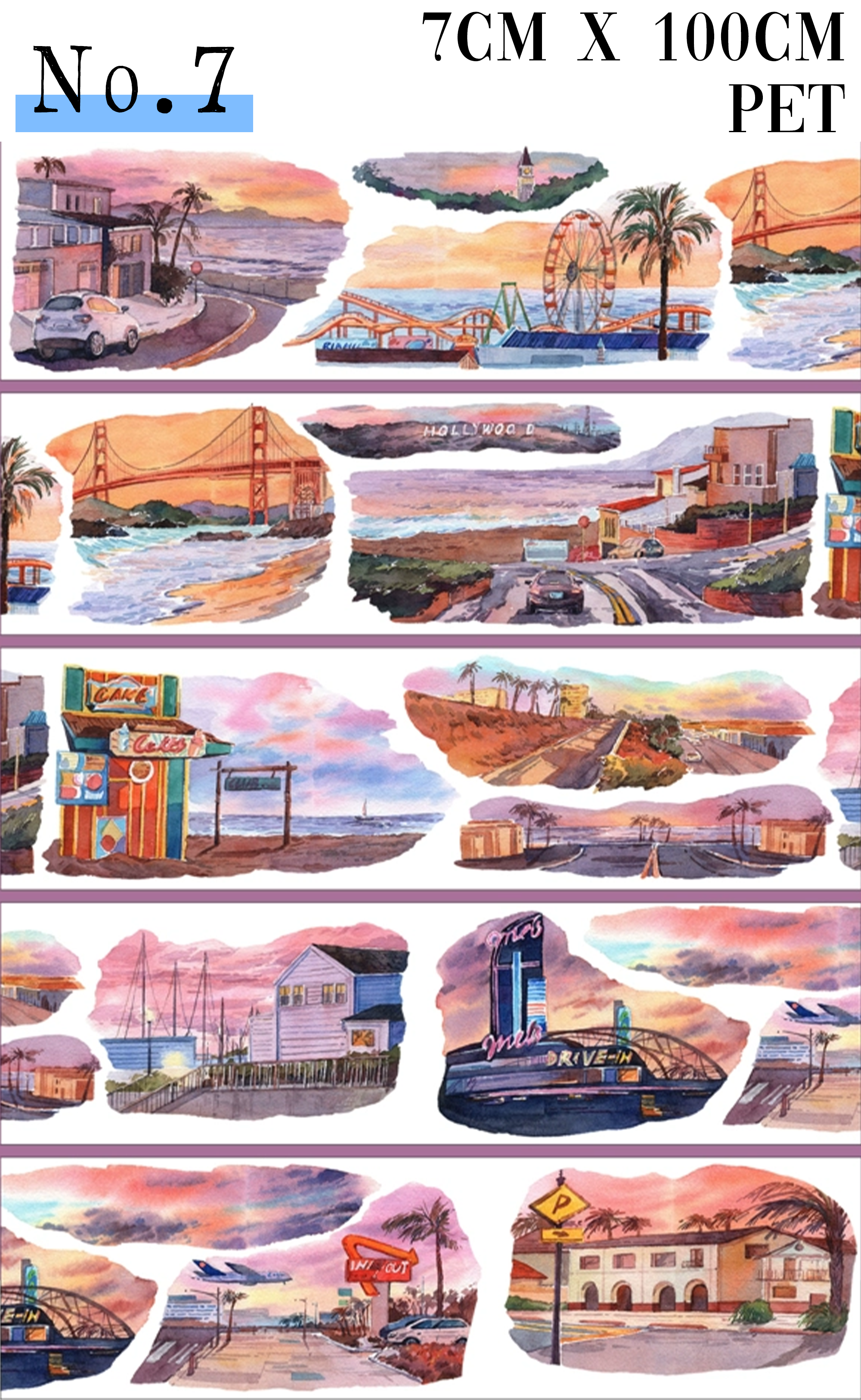 【XIAOYE】Landscaping/Scene PET Tape (18 Style)