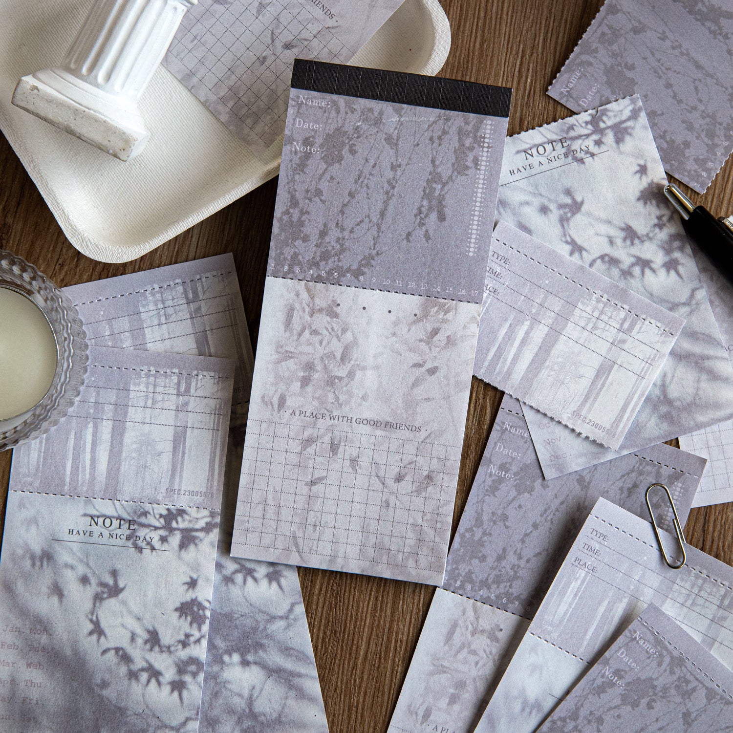 Retro Long Strip Tear-off Notepad