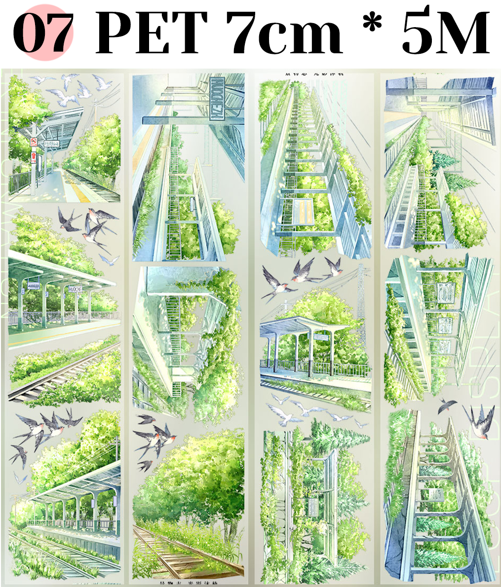 【ZERO】Transport/Vehicle/Highway/Street Landscaping Tape(13 Styles)(Whole Roll Tape)