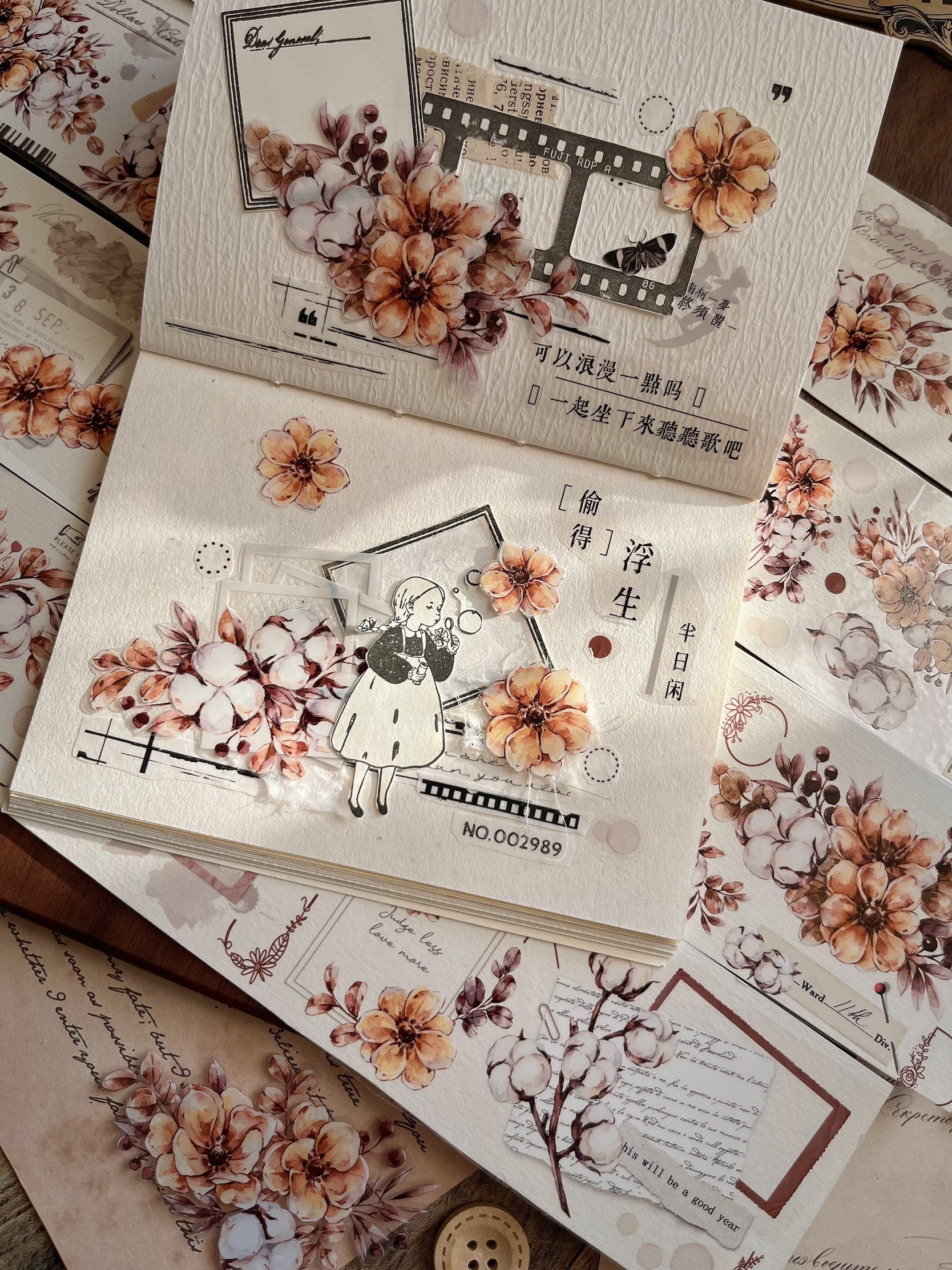 Cotton PET Tape For Scrapbooking/bujo