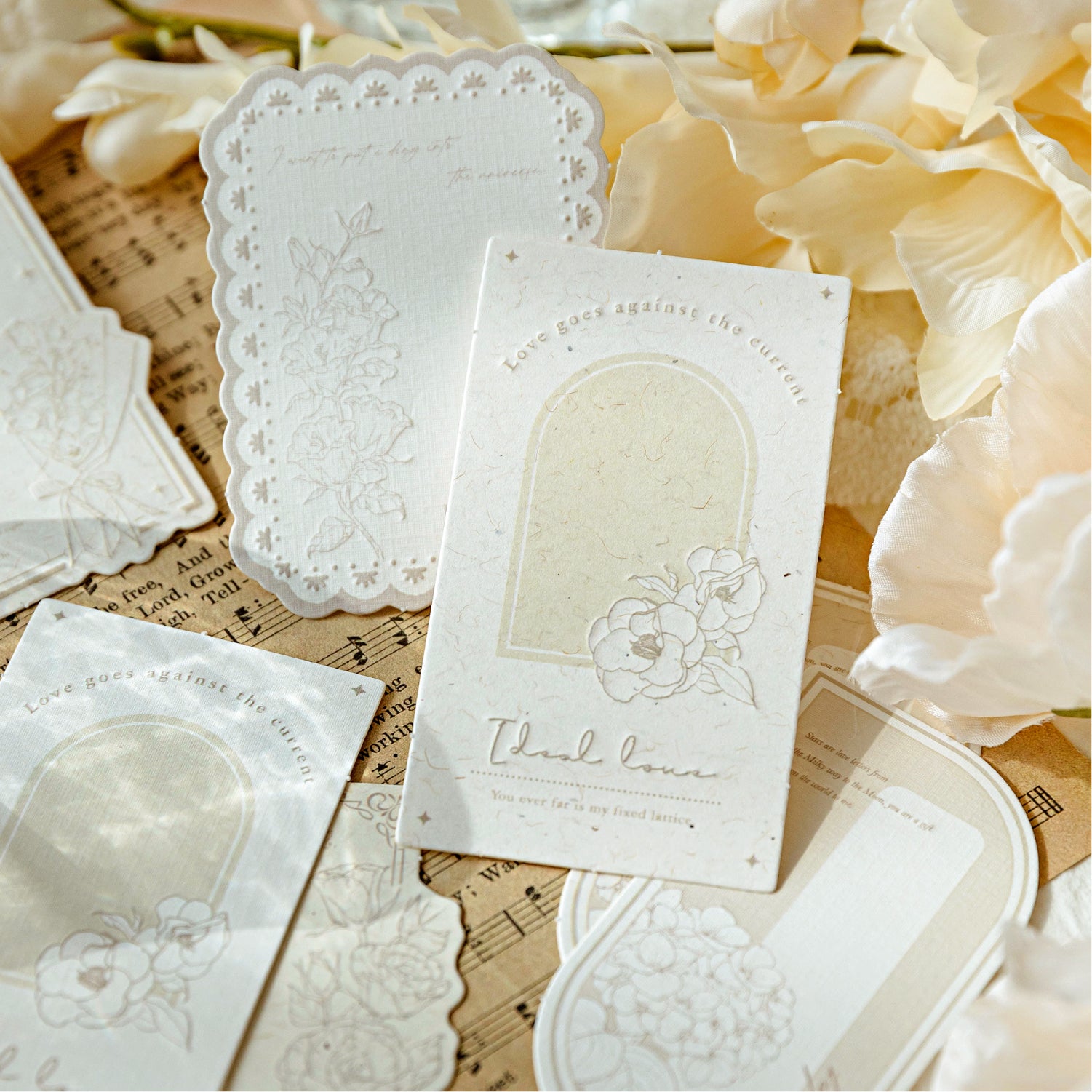 Blooming Bouquet Series Embossed Note Paper