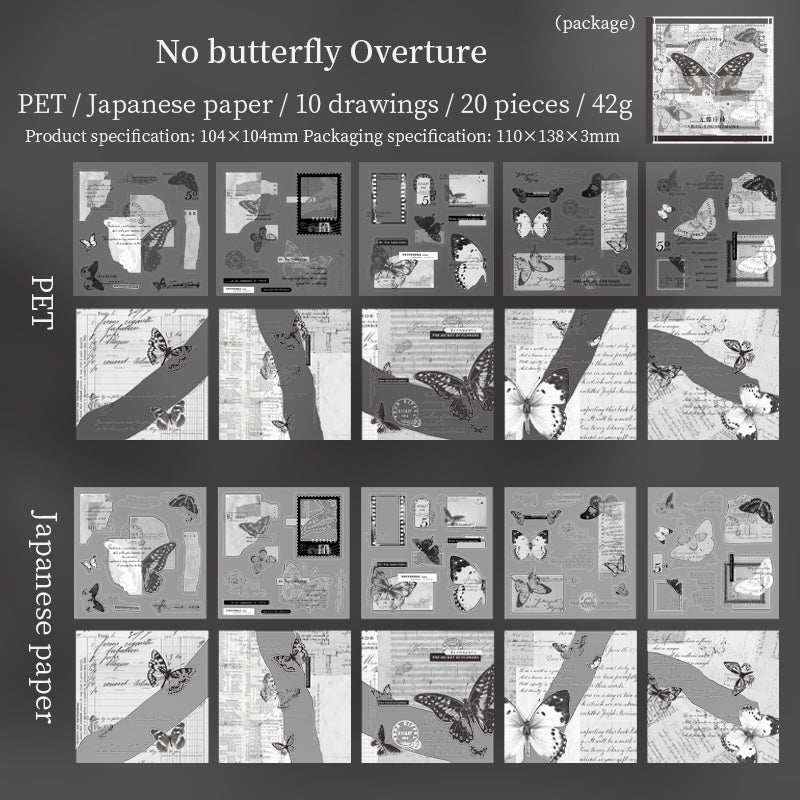 Butterfly Poem Pre-cut Washi&PET Sticker Book