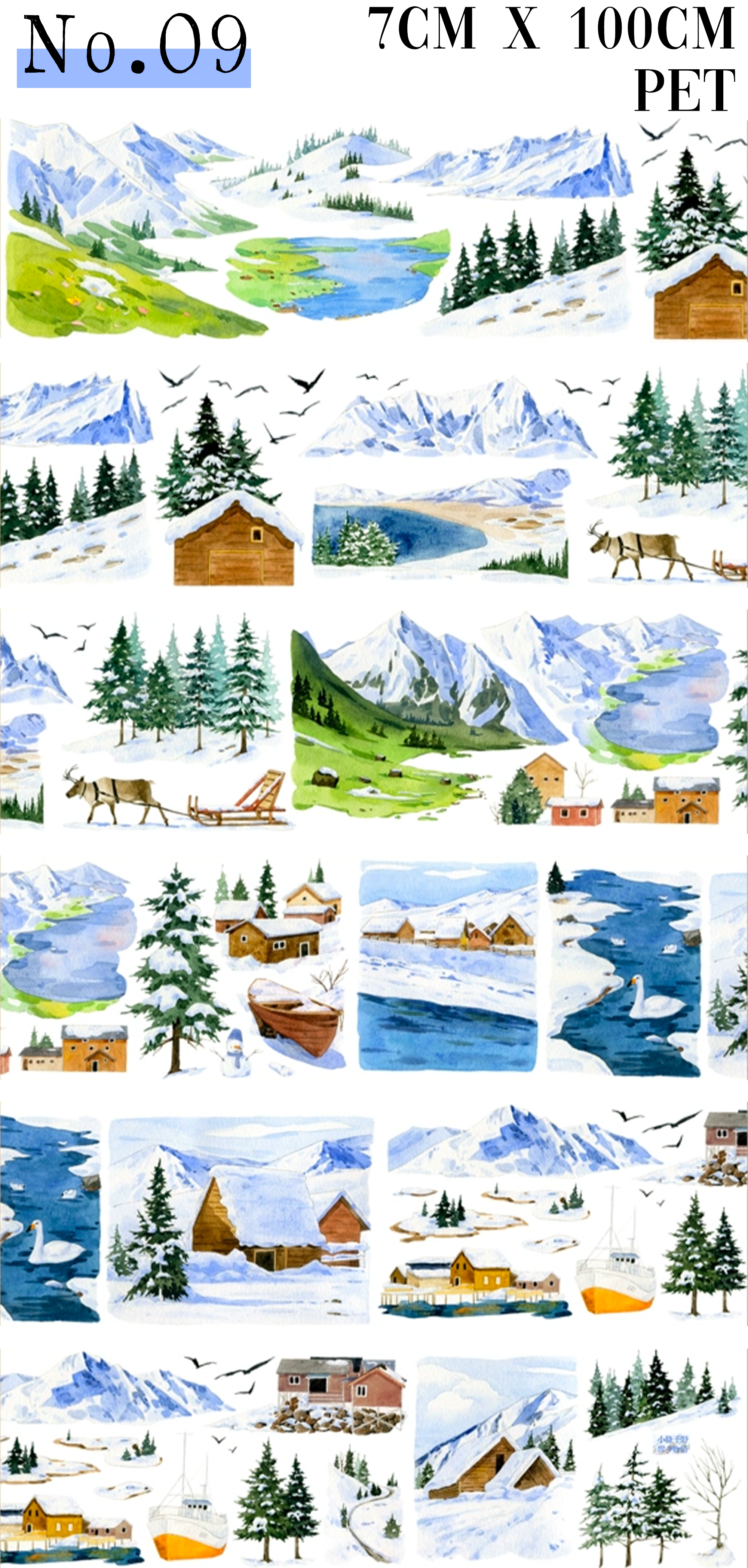 【XIAOYE】Landscaping/Scene PET Tape (18 Style)