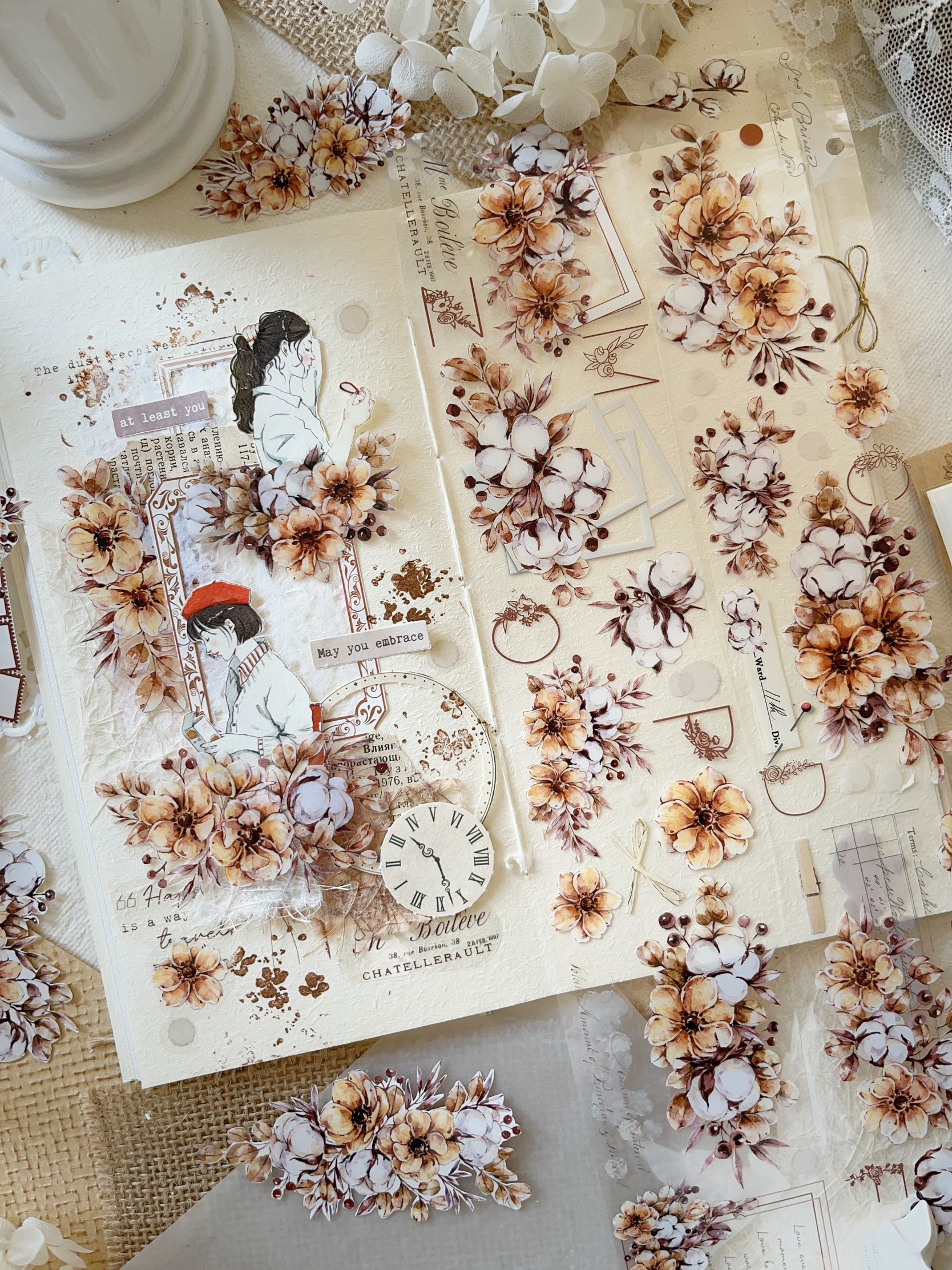 Cotton PET Tape For Scrapbooking/bujo