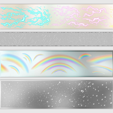 【ZERO】Weather-themed Landscape Tape (5 Styles) (Whole Roll Tape)