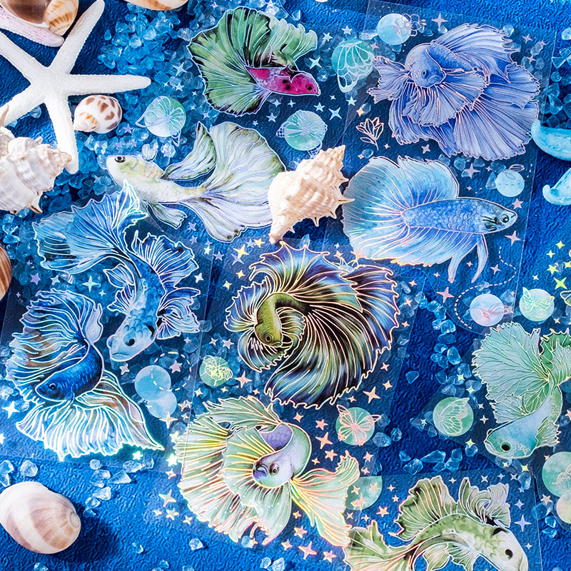 Goldfish Scrapbook Junk Journal Tape Sticker