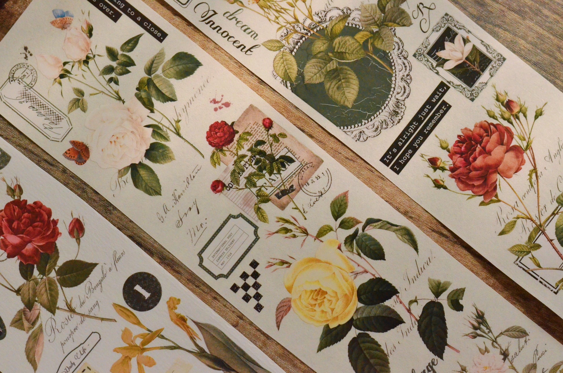 Scrapbooking Vintage Floral Pattern PET Washi Tape