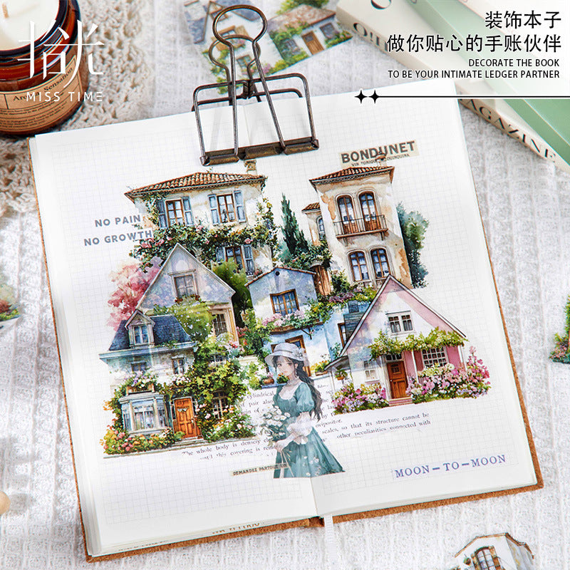 Collection of Scenery and Words PET Sticker