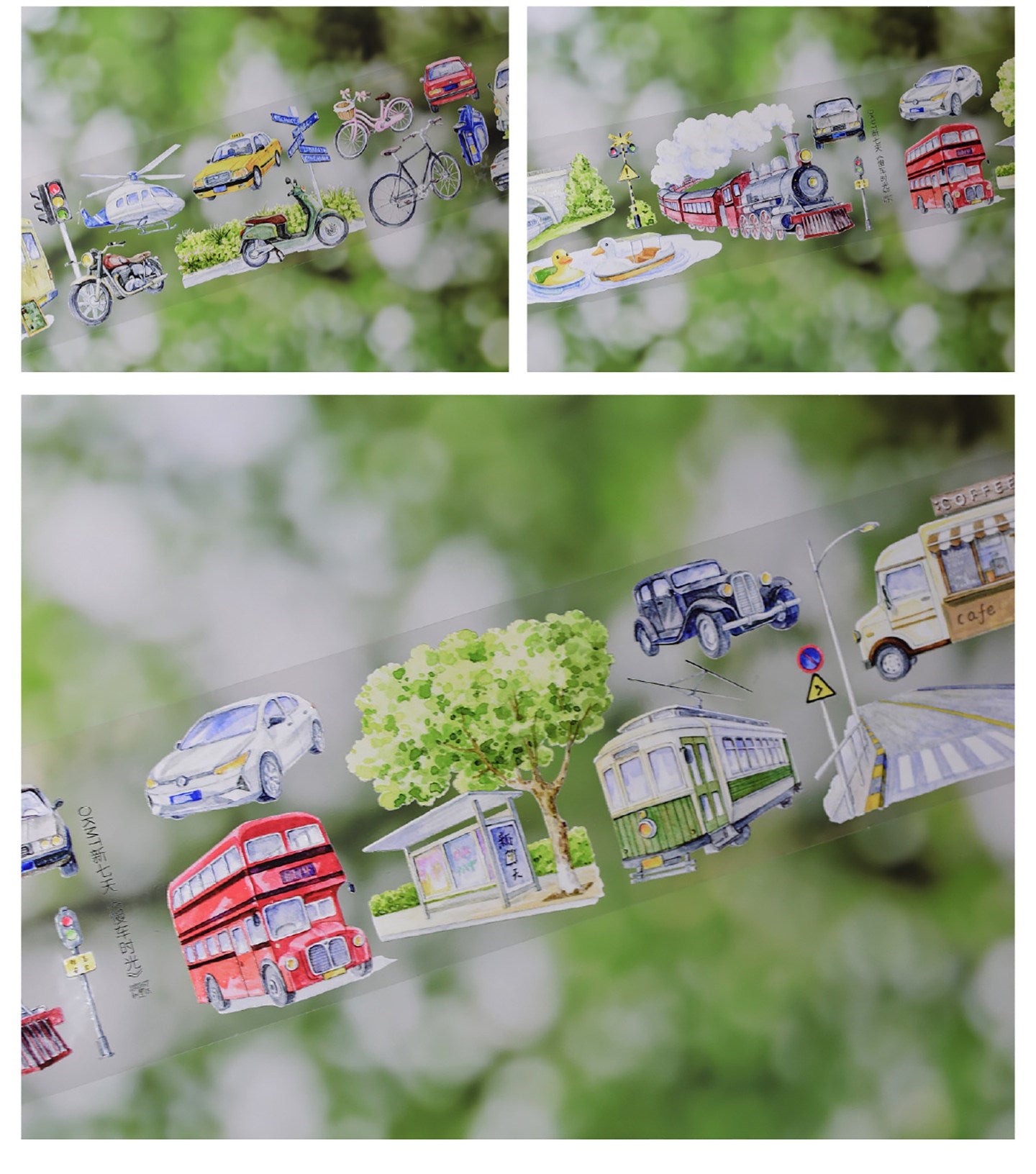 【OKTM】Vehicles Landscape PET Tape