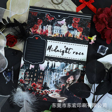 Vintage Sticker Book Vol.17 - Midnight Rose