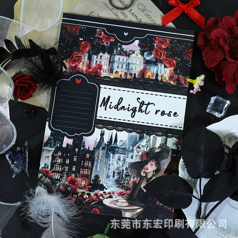 Vintage Sticker Book Vol.17 - Midnight Rose
