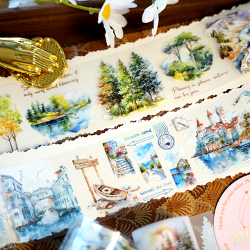 Mountain Forest & Seaside City PET Tape