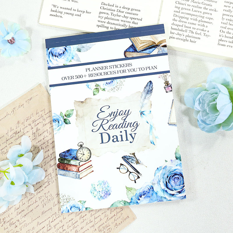 Vintage Sticker Book Vol.28 - Enjoy Reading Daily