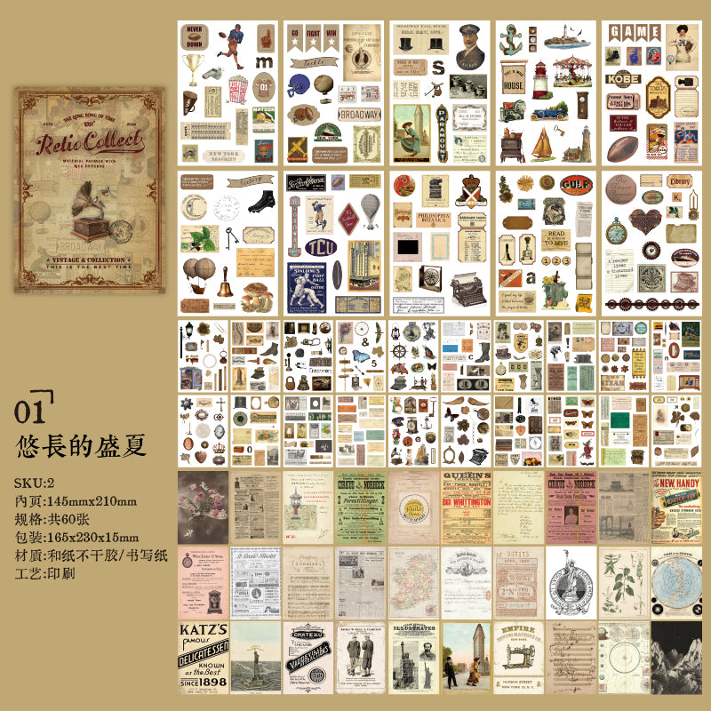 Long Song of Time Series Sticker Book For Scrapbooking and Journaling | MOOBOOM