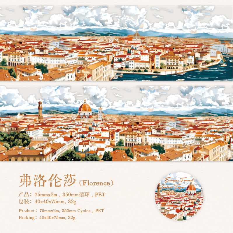 Travel around Europe PET Tape