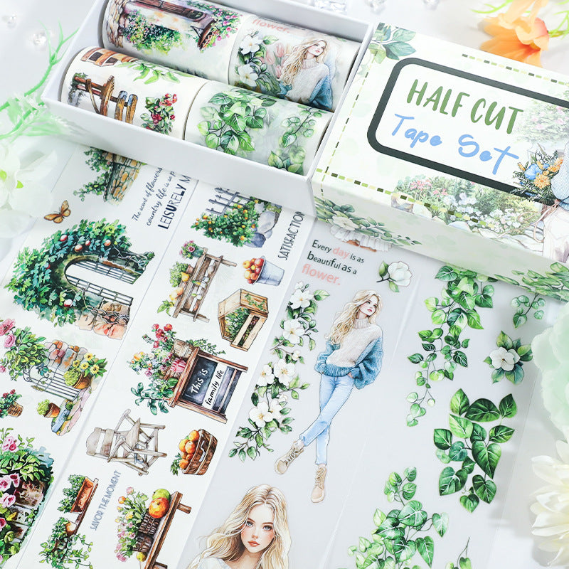 Pre-cut PET & Washi Tape Set ( 10 Styles)