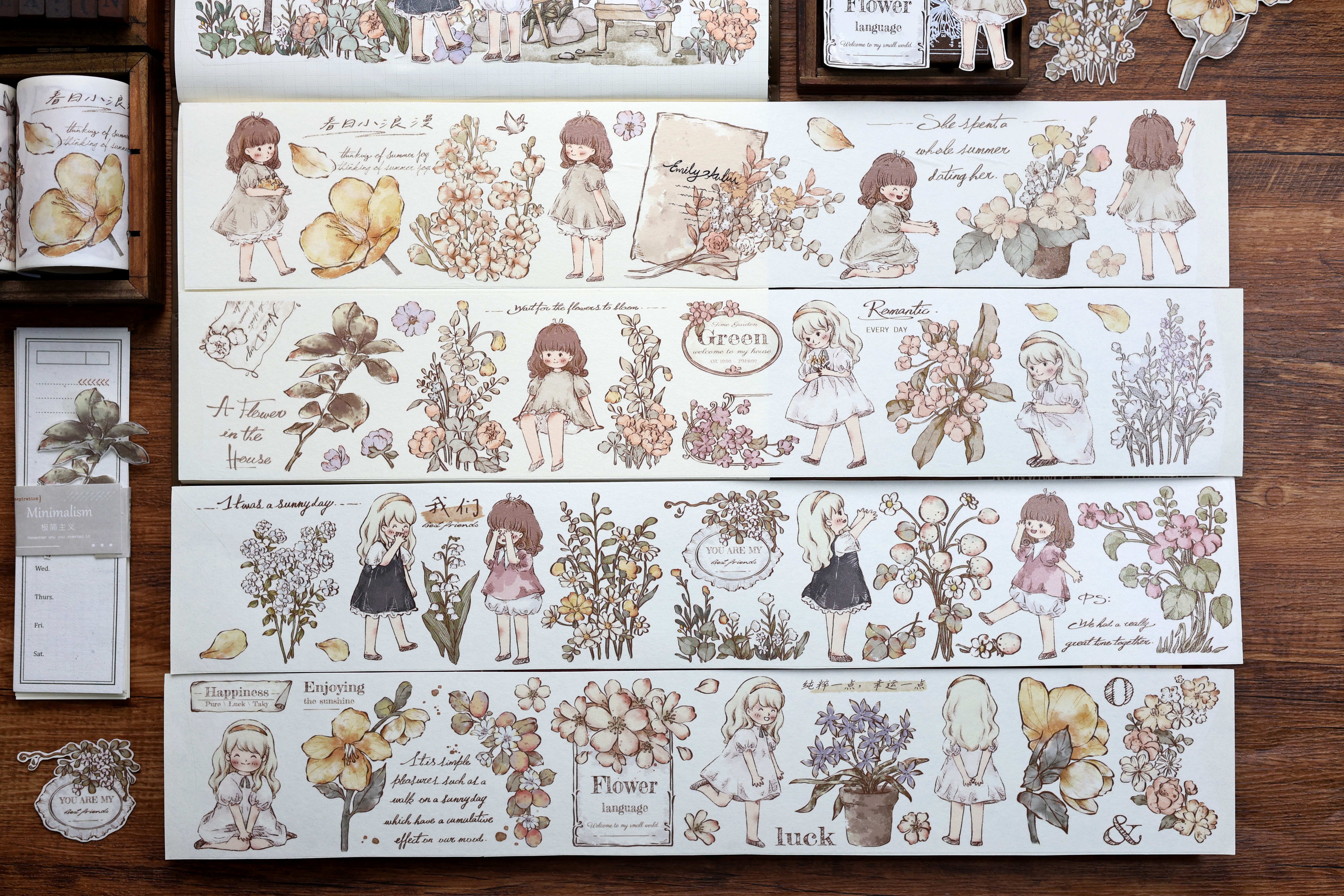 Vintage Cute Characters Tape (6.5cm*150cm)