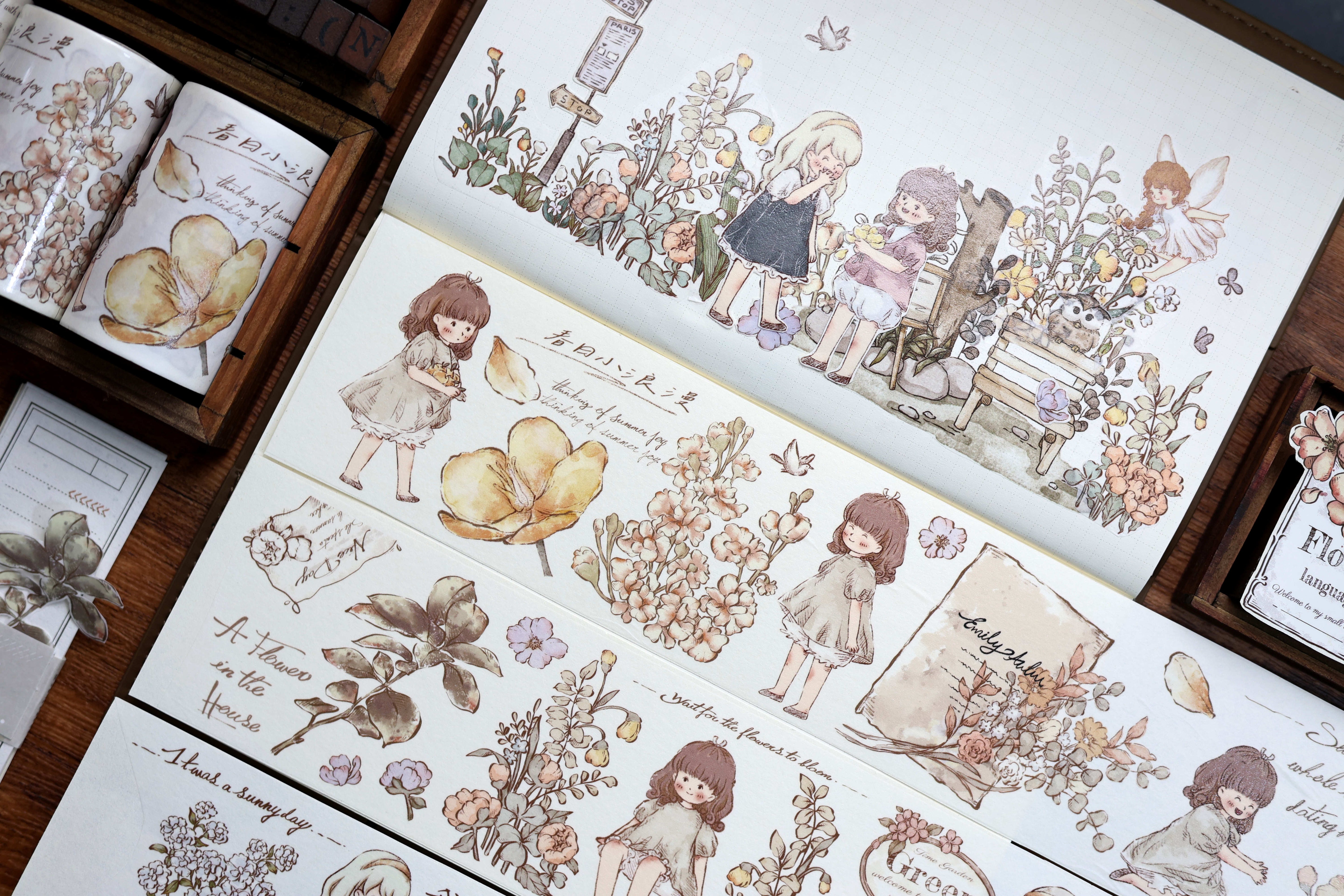 Vintage Cute Characters Tape (6.5cm*150cm)