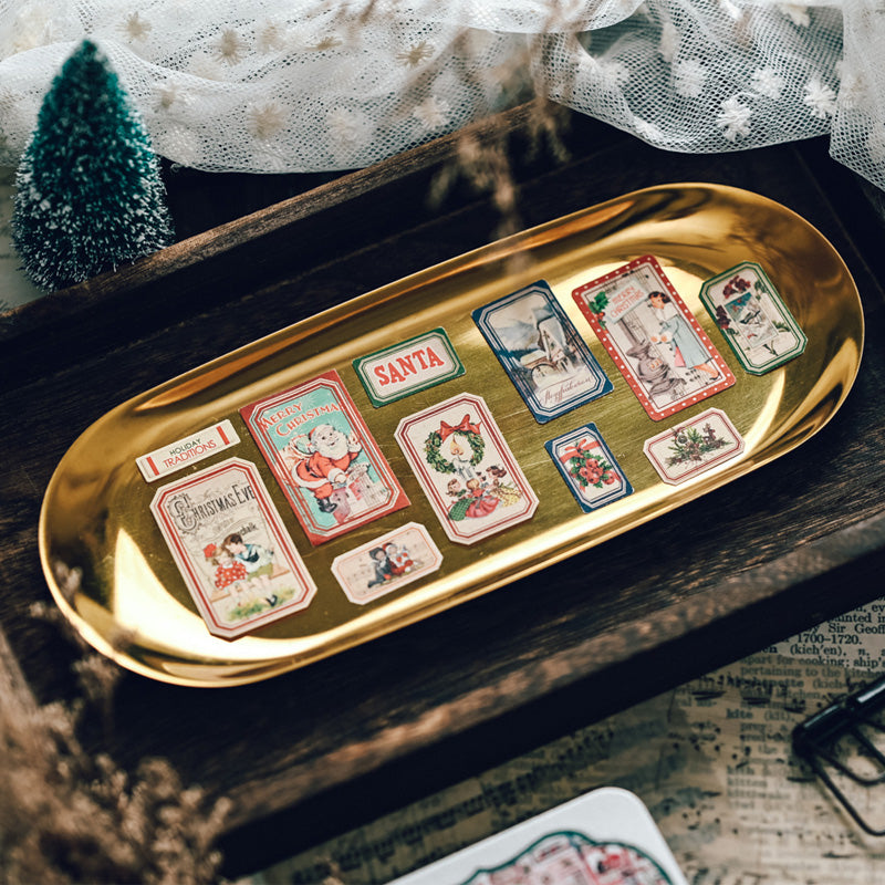 Vintage Christmas Tin Box Sticker