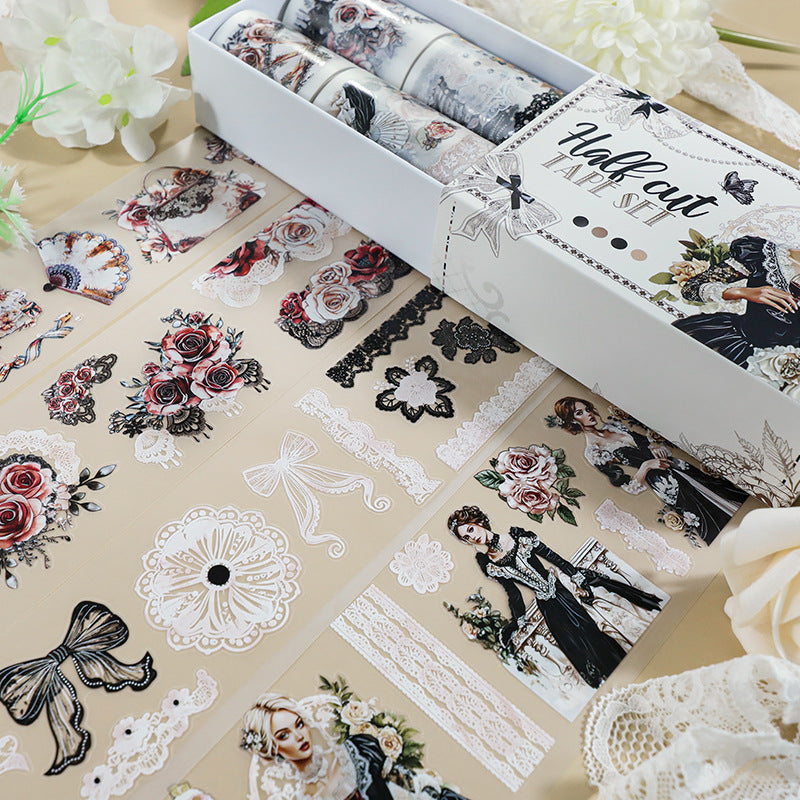 Pre-cut PET & Washi Tape Set ( 10 Styles)