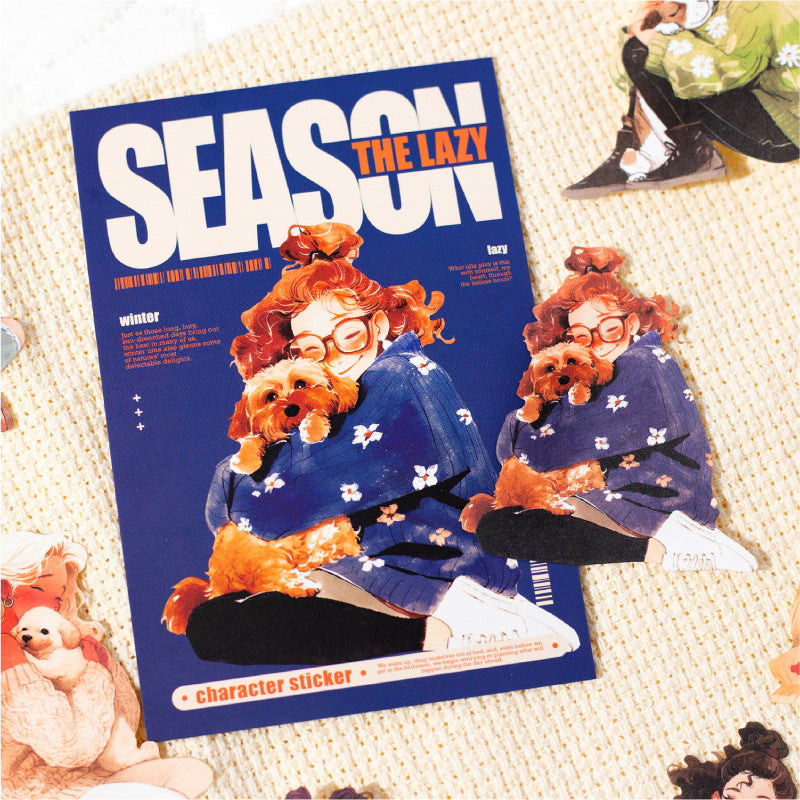Lazy Season Character PET Stickers