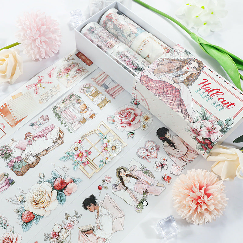 Pre-cut PET & Washi Tape Set ( 10 Styles)