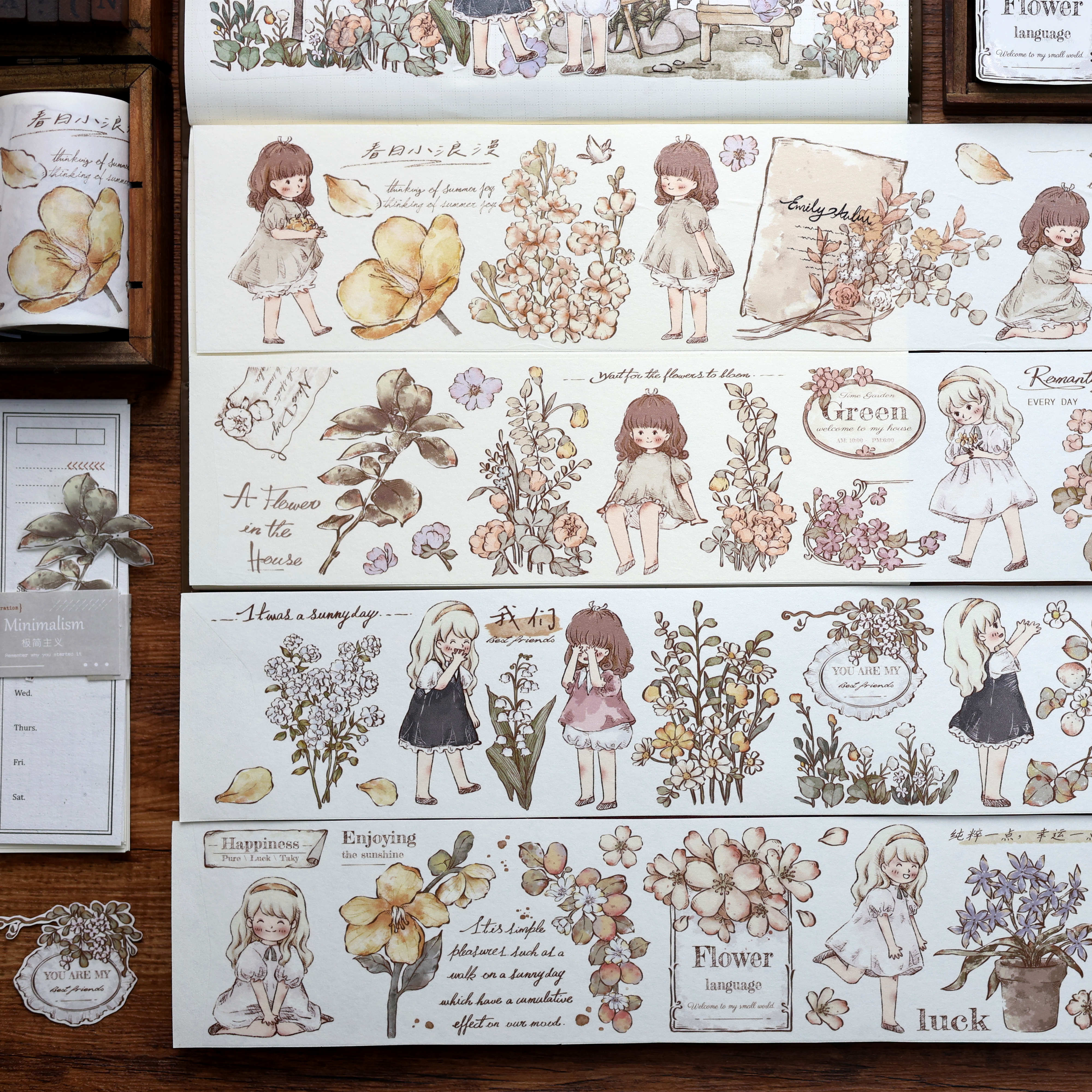 Vintage Cute Characters Tape (6.5cm*150cm)