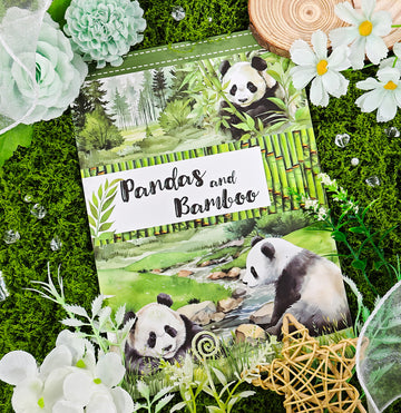 Vintage Sticker Book Vol.11 - Pandas and Bamboo for journaling and scrapbooking