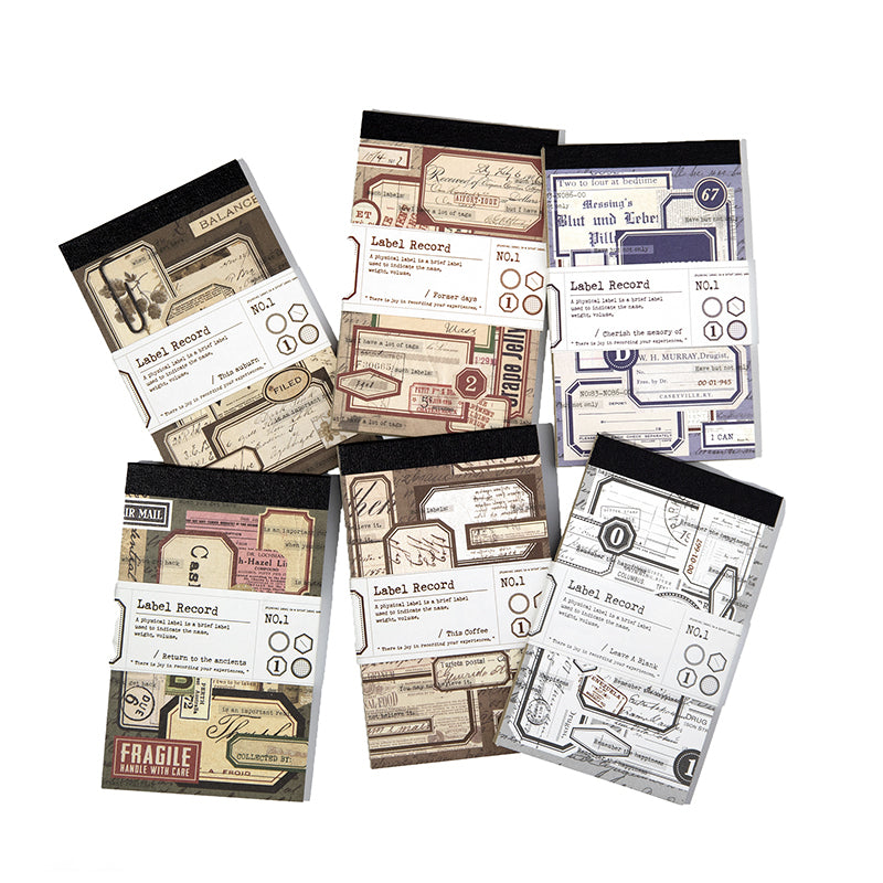 Label record memo Pad Sticker Book